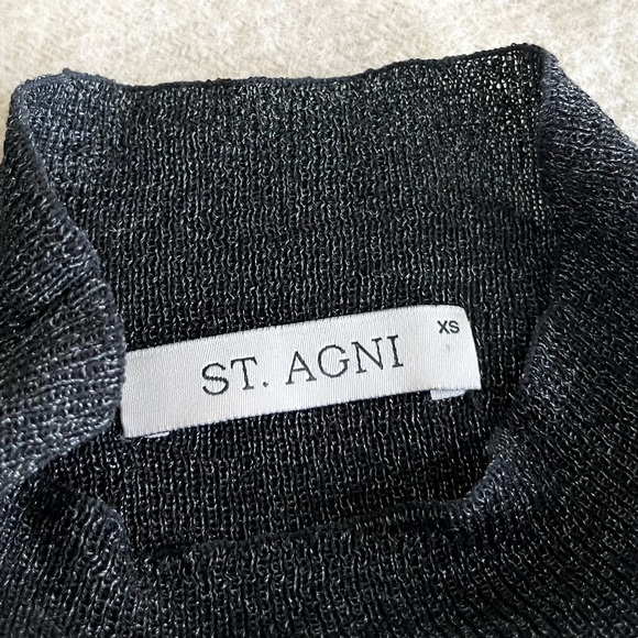 St Agni The Long Sleeve High Neck Knit Top in galaxy - Picture 7 of 11